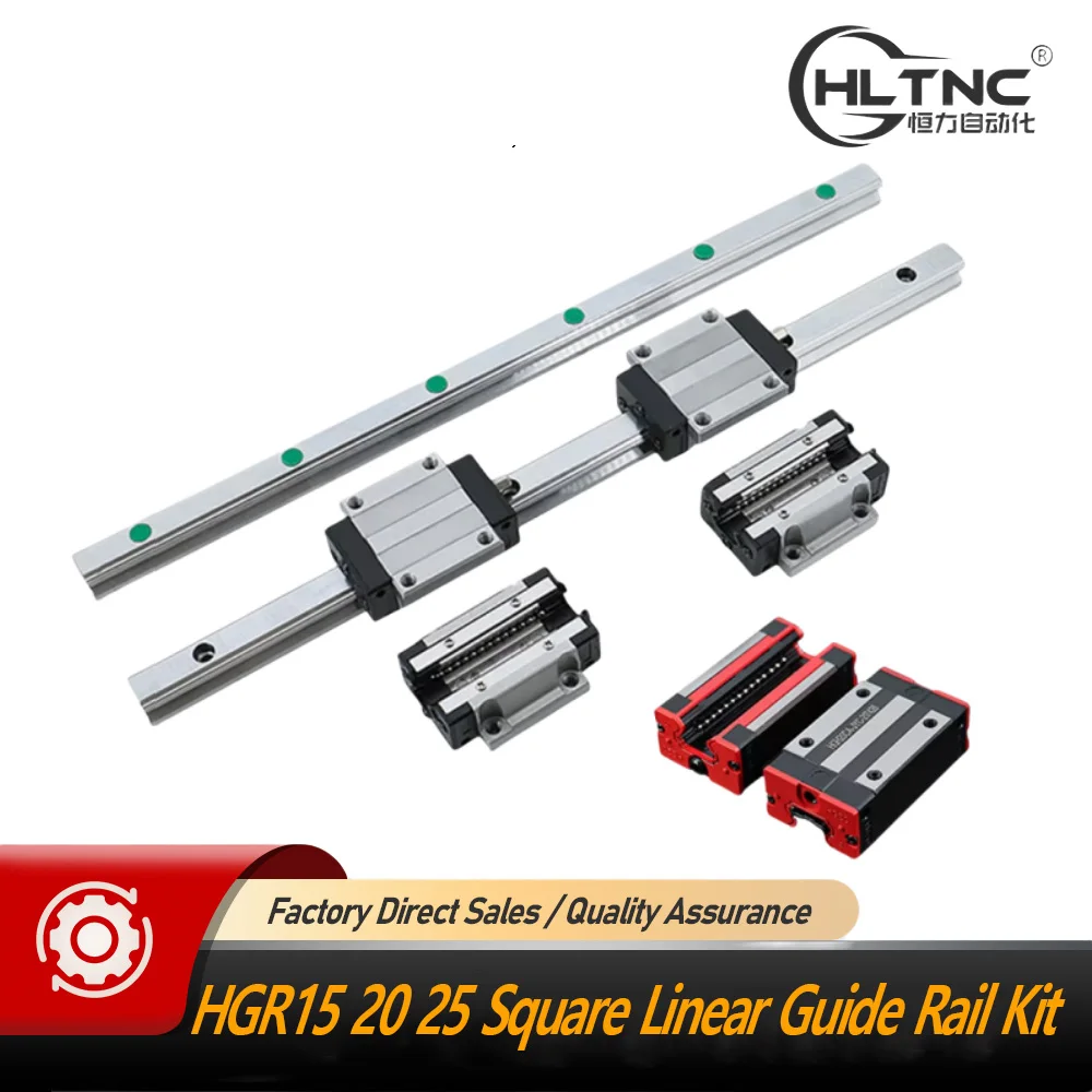 

HLTNC HGR20 HGR15 HGR25 квадратная линейная направляющая 2 шт. + 4 шт. HGH20CA/HGW20CC HGH15CA Flang направляющая для ЧПУ