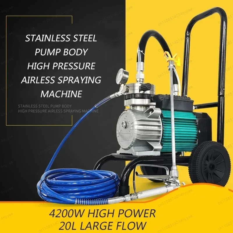 Upgrade 220V /4200W High Pressure Airless Sprayer Latex Paint Interior And Exterior Wall Paint Sprayer Paint Spray Gun