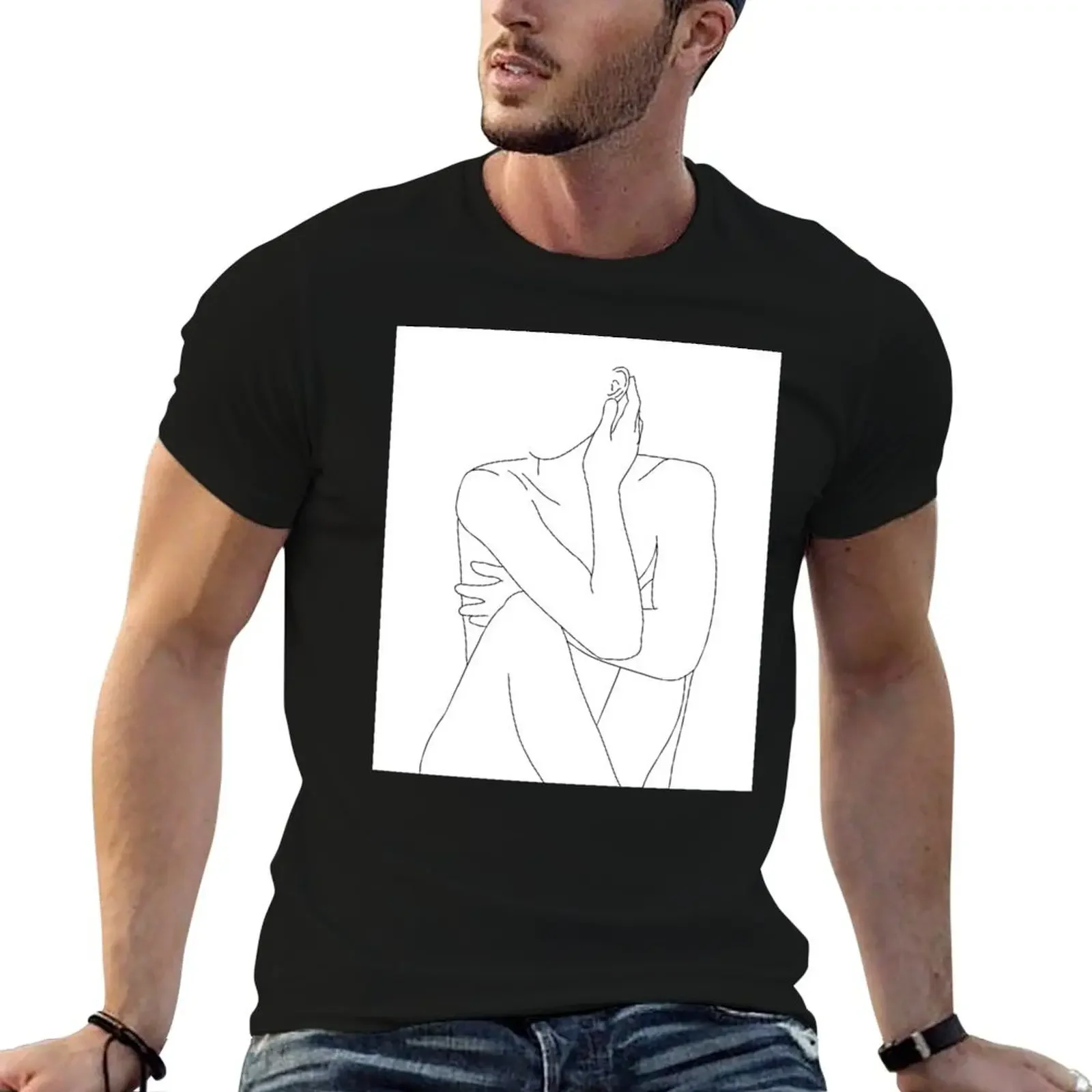 

Nude figure illustration - Celina T-Shirt customs design your own valentines boutique clothes Short sleeve tee men