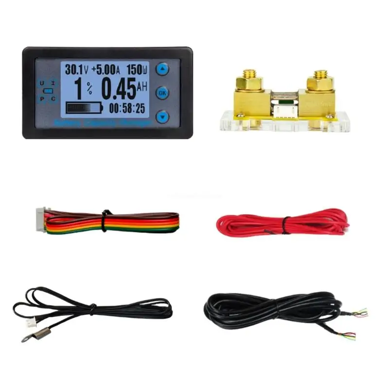 

Coulomb Meter Current Meter 8-120V Battery Tester LCD Display Car Marine Battery Power Panel Dropship