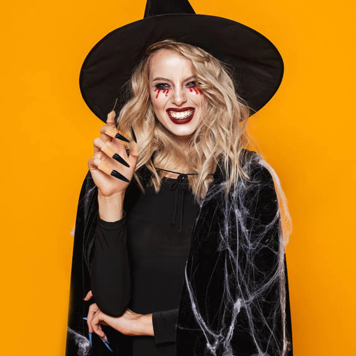11 pezzi accessori streghe dita chiodi per giochi di ruolo di Halloween oggetti di scena decorazione finta