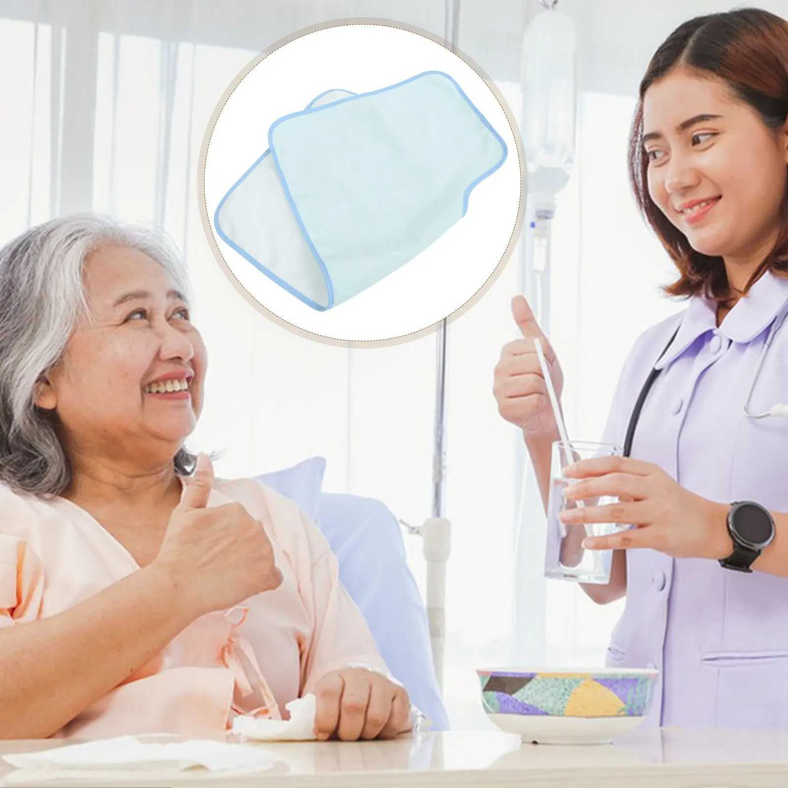 Adult Bibs for Seniors Washable Eating Bib Men Women Bedridden Patients Protective Clothing Bibs for Elderly Mealtime Drooling