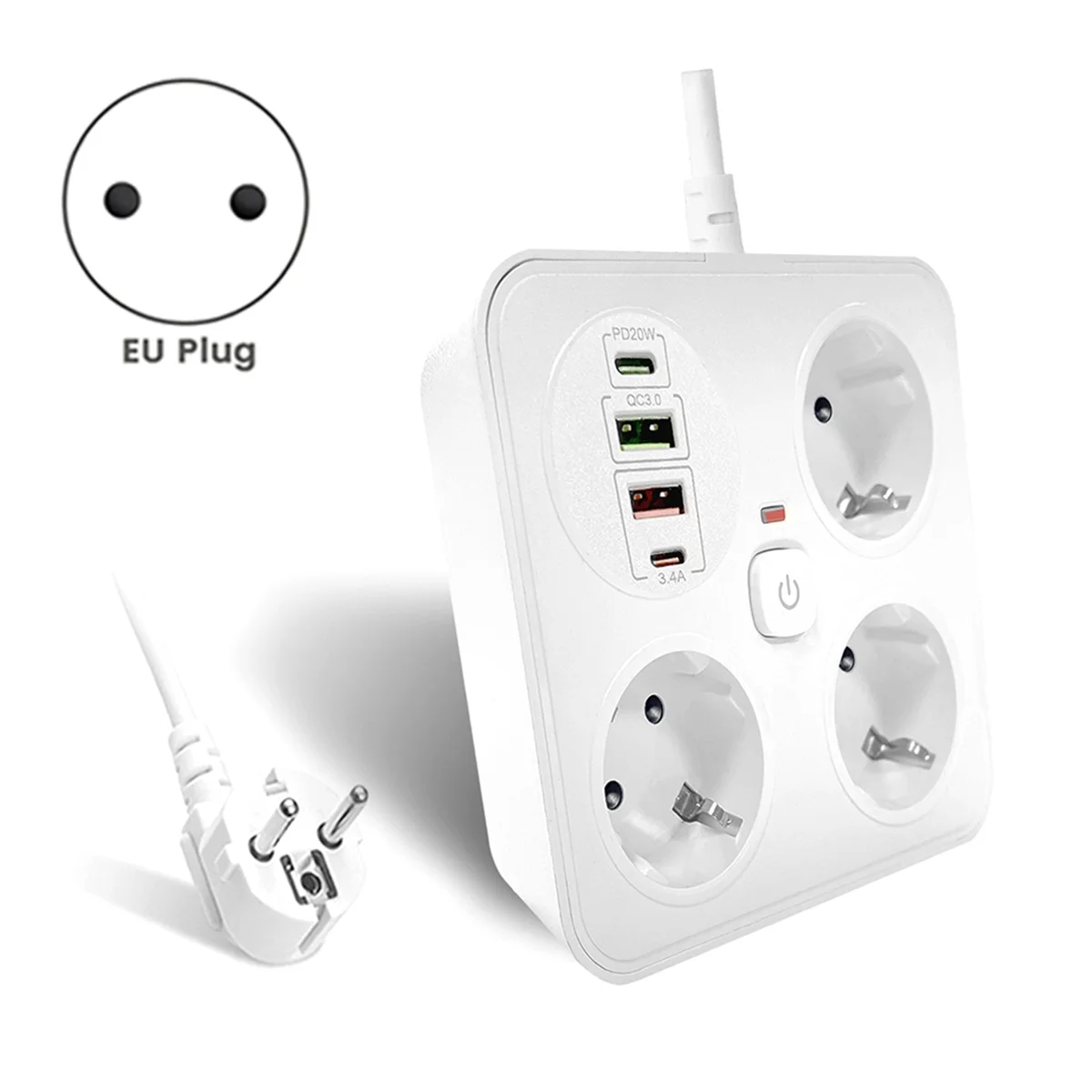 Европейская розетка 3AC Розетка Многофункциональный удлинитель 2 Тип C Удлинитель