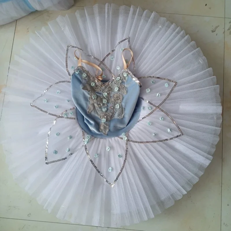 

White Professional Ballet Tutu Girls Women Swan Lake Ballet Dance Clothes Adult Pancake Ballerina Tutu Dress Competition