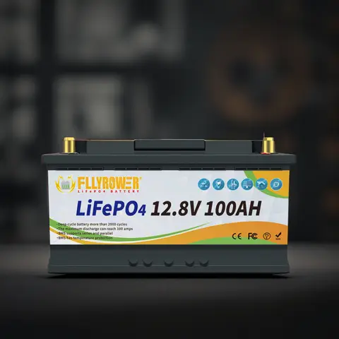 FLLYROWER LiFePO4 배터리 팩, 태양 리튬 배터리, 12V, 6, 10, 12, 20, 25, 30, 40, 50, 60, 80, 100, 120, 180, 200Ah, 12.8v