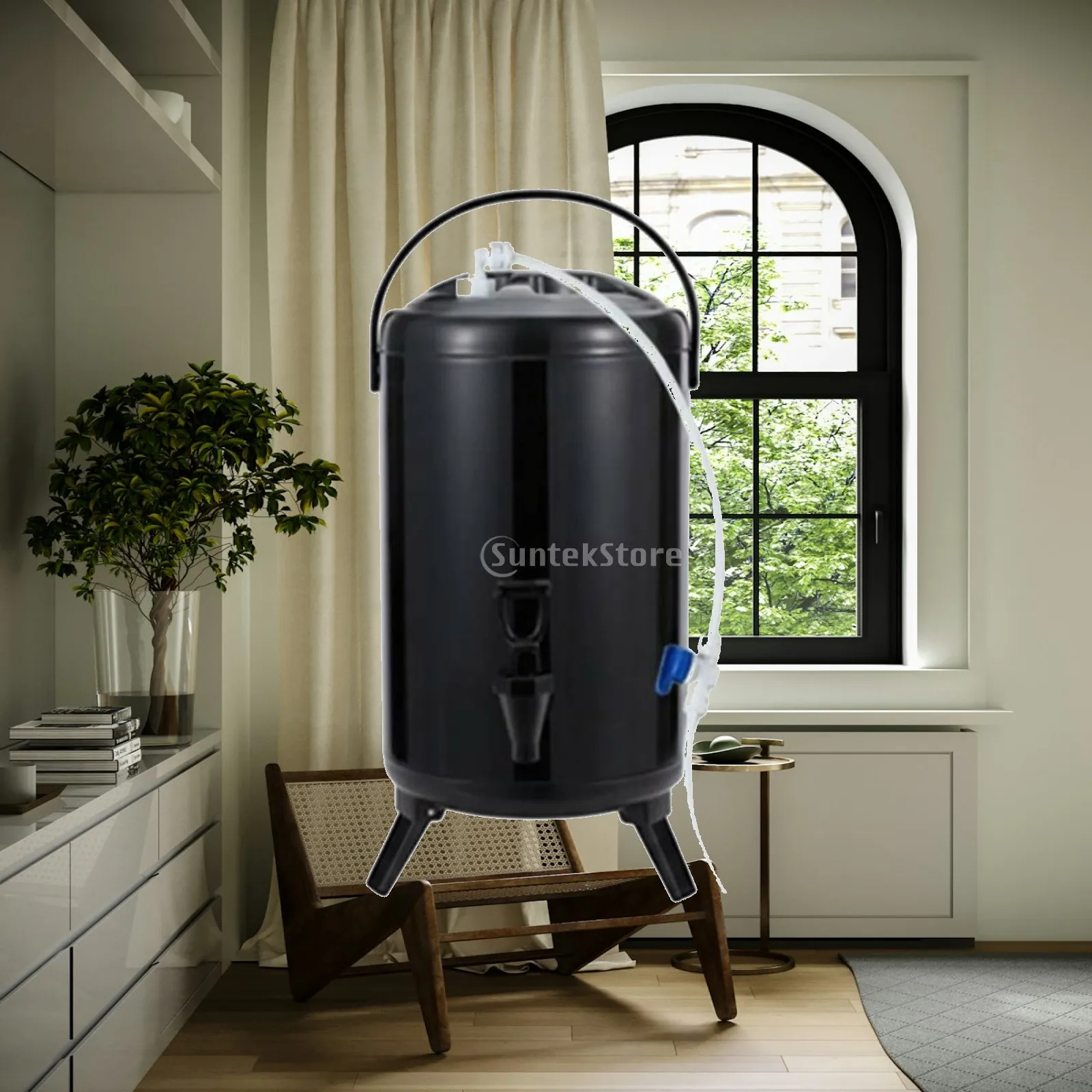 High Efficiency Insulated Beverage Container 12L Hot Cold Urn with Carry Handle for Coffee Machine Milk Reservoir