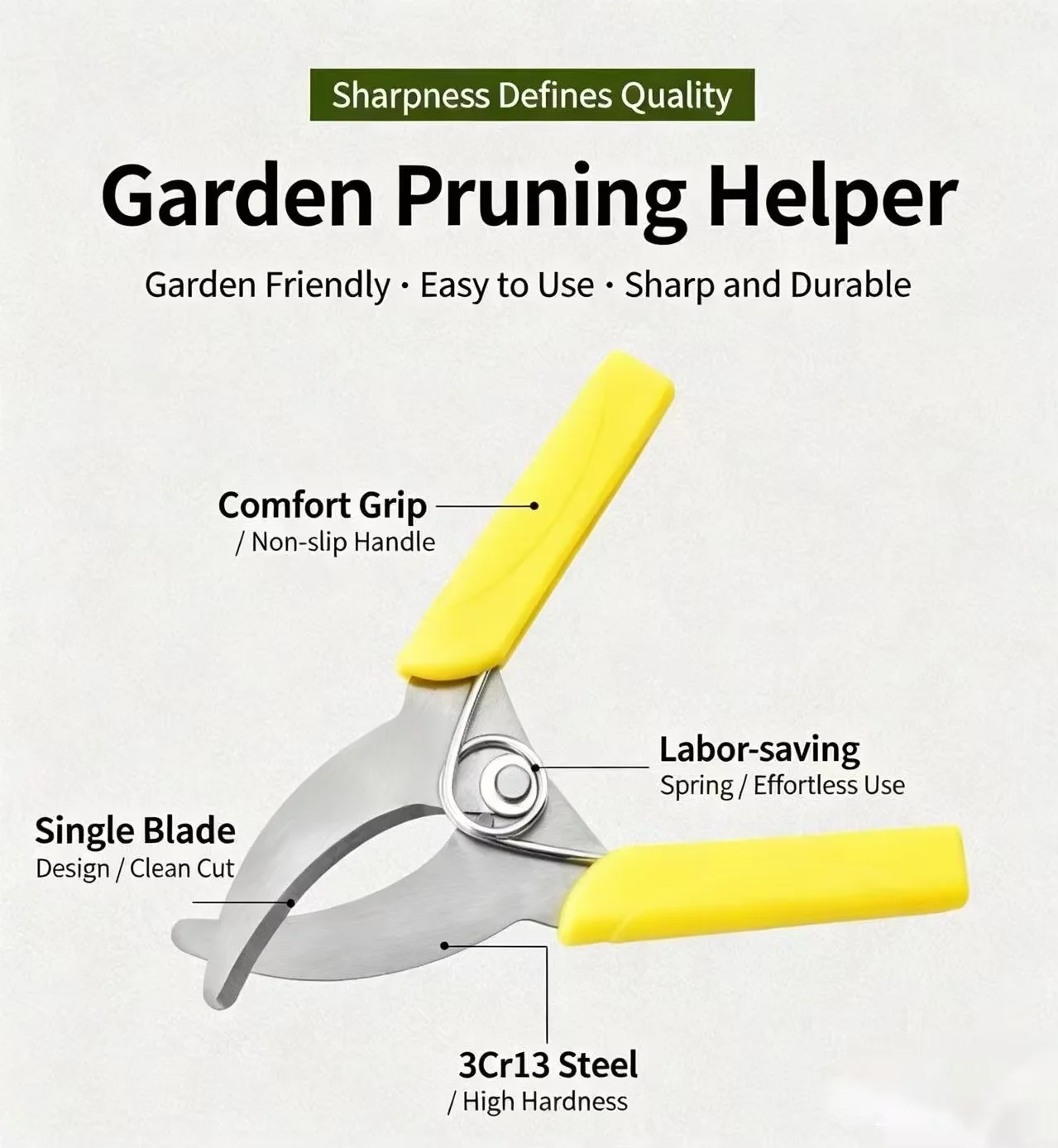 Stainless Steel Fruit Tree Pruning Shears for Home Garden Branch Cutting Bark Ring Peeling Gardening Scissors