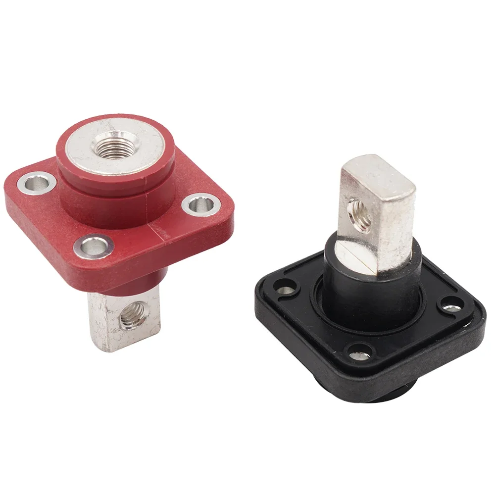 2pcs 200A High Quality Through-wall Type High Current Lithium Battery Copper Connector New Energy Storage Terminal