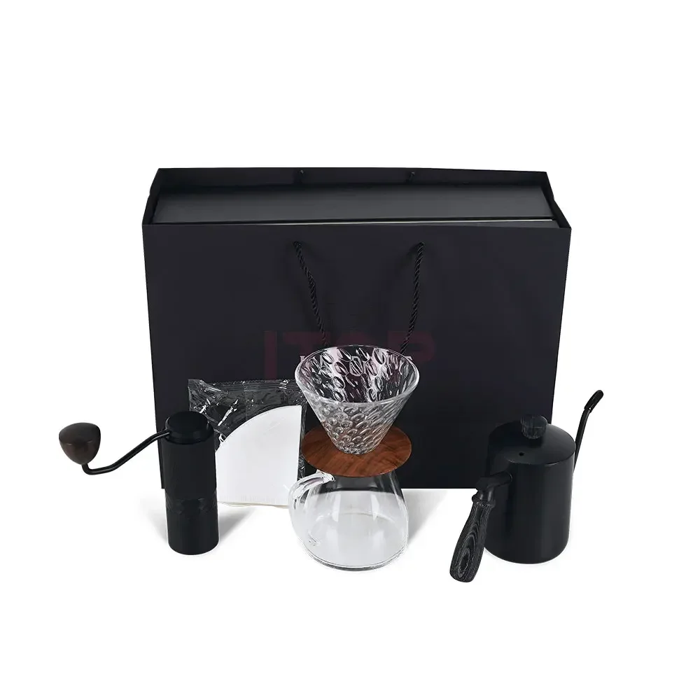 

New Arrivals Drip Coffee Set Bag For Traveling Coffee Grinder Scale With Timer Pour Over Kettle