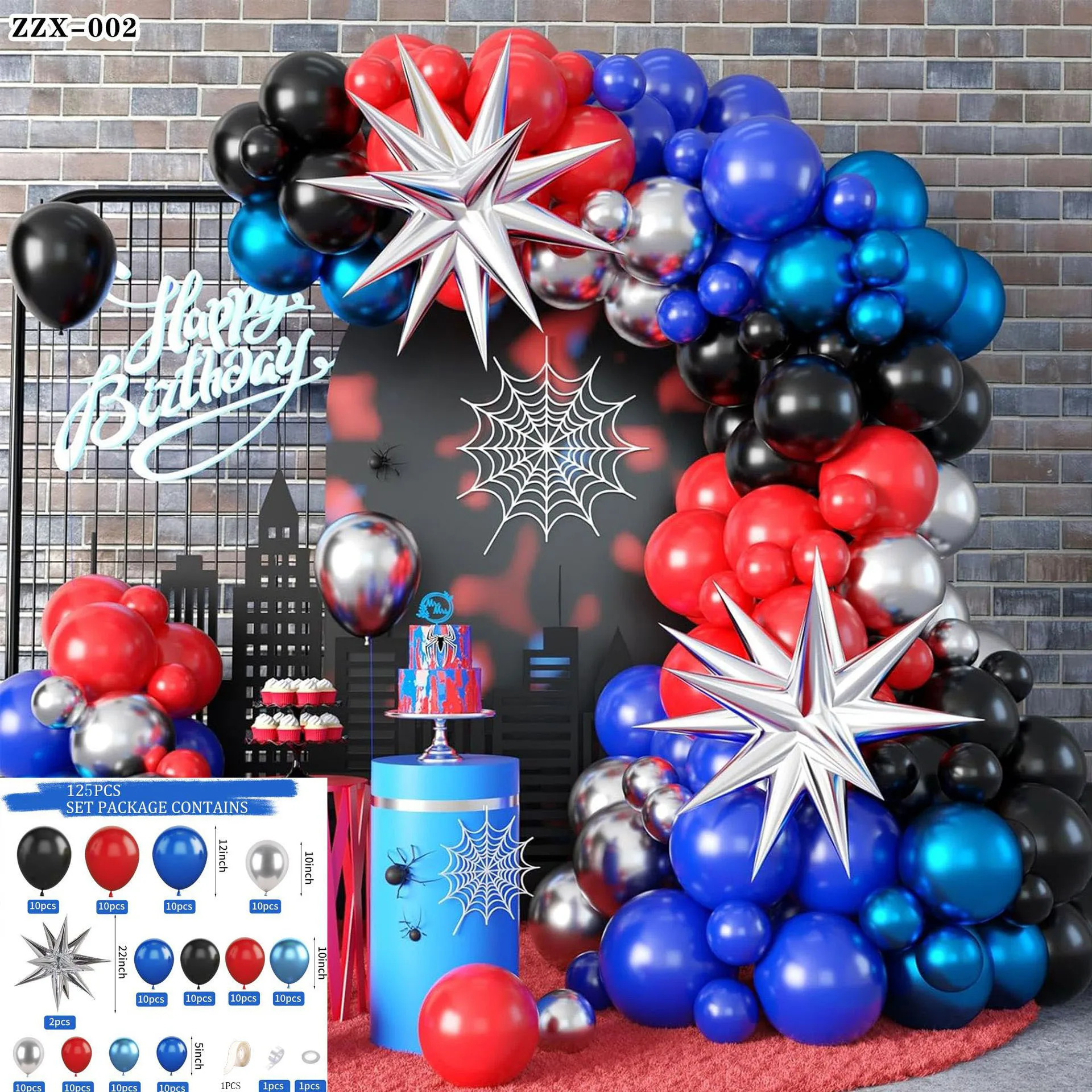 Rot-blaues Farbblock-Latex-Ballon-Set – Party-Ballons mit lebendigem Kontrast, ideal für Geburtstag, Hochzeit, Sportveranstaltung, Dekoration – Detail 3