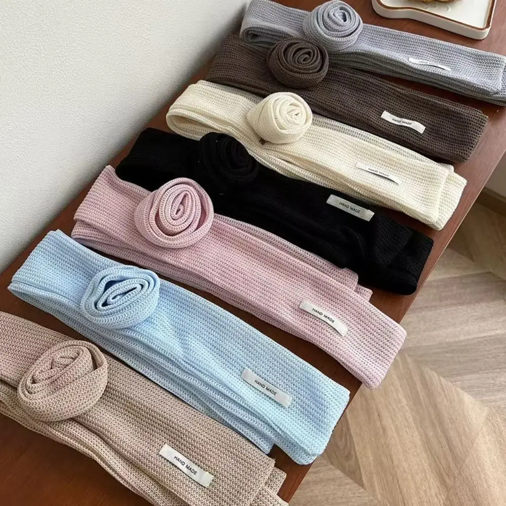

Cravat Long Scarf Wrap Neckerchief Decoration Rose Flower Scarves Collocation Clothing Accessories Scarf Accessories
