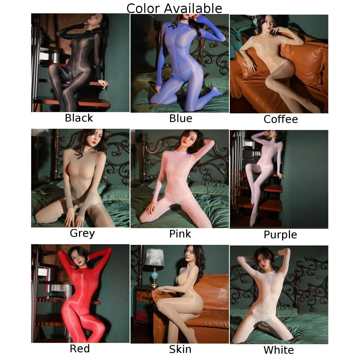 Men Glossy Full Body Stockings Bodyhose Trunk JJ Sheath Jumpsuit Underwear Erotic Bodysuit  Male Lingerie For Gay Sissy