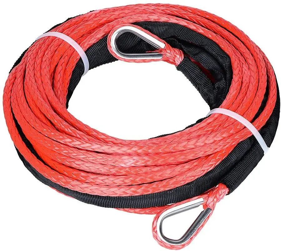 

Red 6mm*15m Synthetic Winch Rope, Winch Rope Extension 6500lbs,ATV Winch Cable,Boat Winch Rope