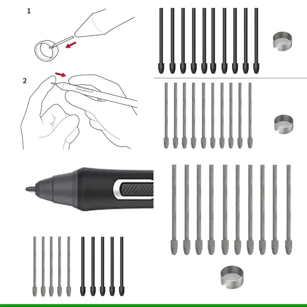 U55C 10pcs Replacement Drawing Pen Nibs For KD200 PW517 PW110 Pressure Responsiveness Pen Tip