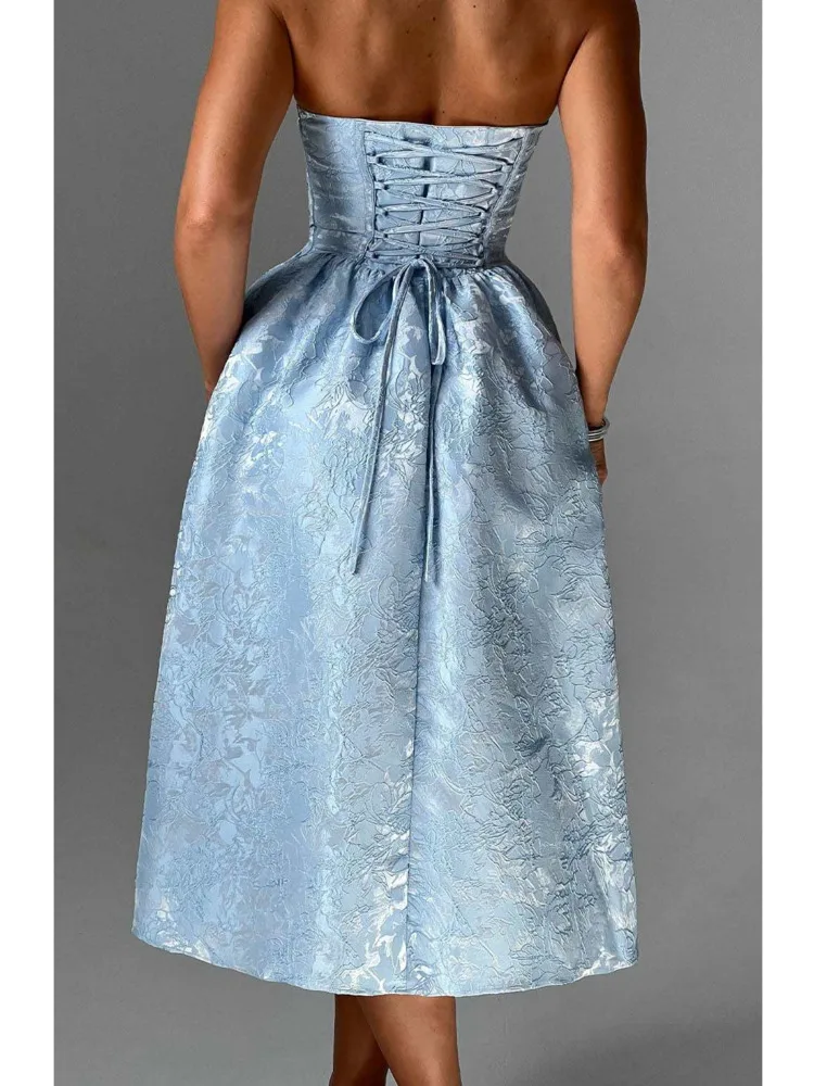 Articat Elegant Strapless Tight High-end Satin Long Dress Women Sexy Sleeveless Backless Female Bodycon Party Evening Vestidos