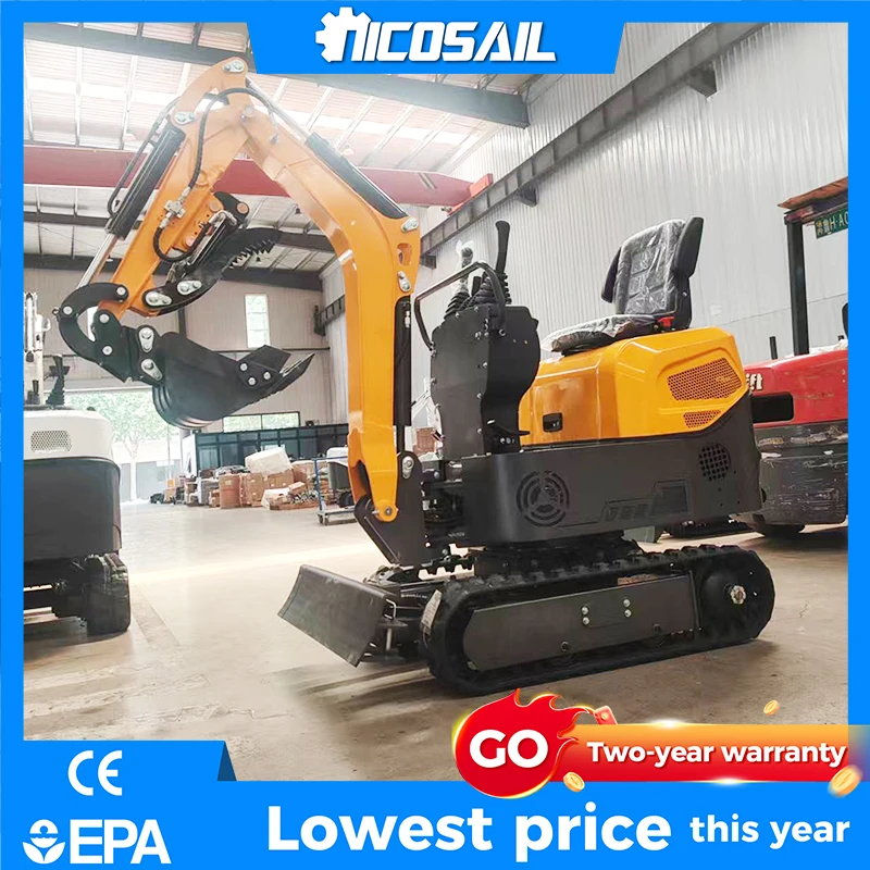 1.2 Ton Mini Excavator Custom Logo Hydraulic Micro Digger with 1800mm Digging Depth for Construction Projects