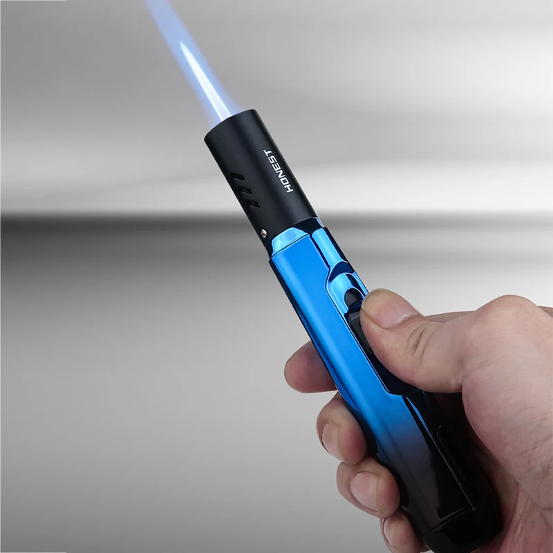 HONEST-Turbo Blue Flame Gas Lighter, Spray Gun, Kitchen Cooking, Smoking Accessories, Windproof BBQ Jewelry Welding, Cigar Ligh