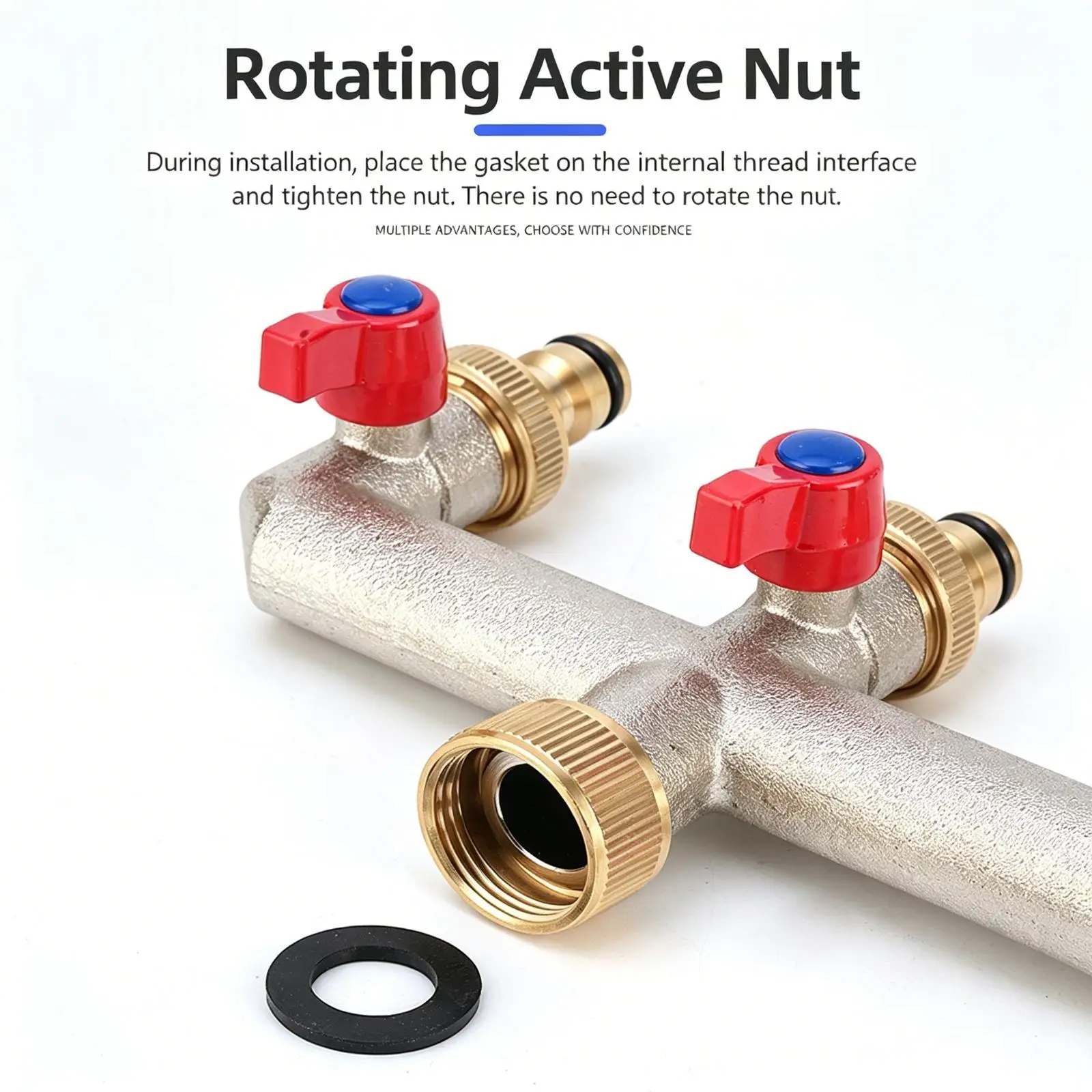 Water Hose Splitter with Extension Handles for Garden Automatic Watering System and Efficient Lawn Irrigation Accessories