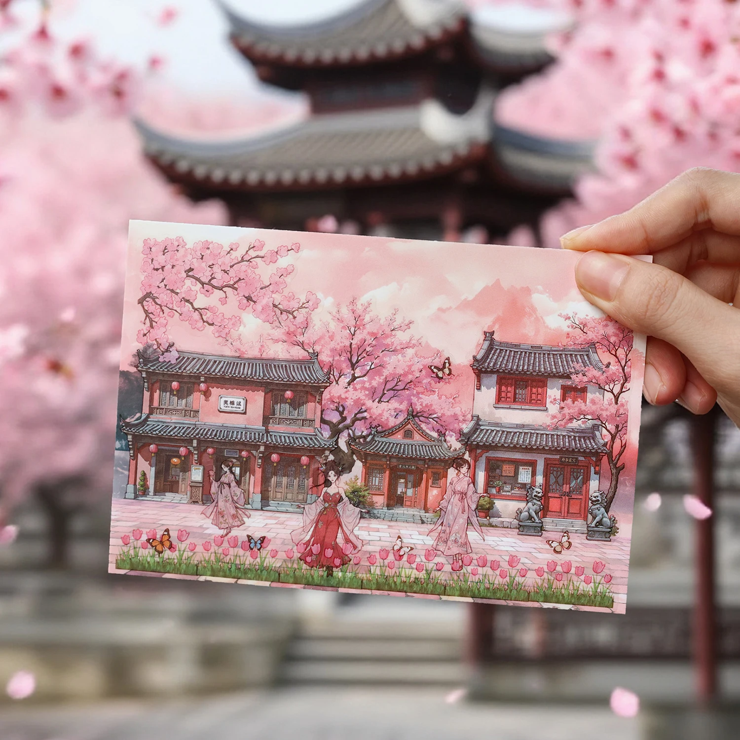 Kawaii 2.5D الجبهة فناء مصغرة المشهد ملصقات DIY بها بنفسك مذكرات التراص ألبوم القصاصات الديكور متعة المشهد ملصقات #2