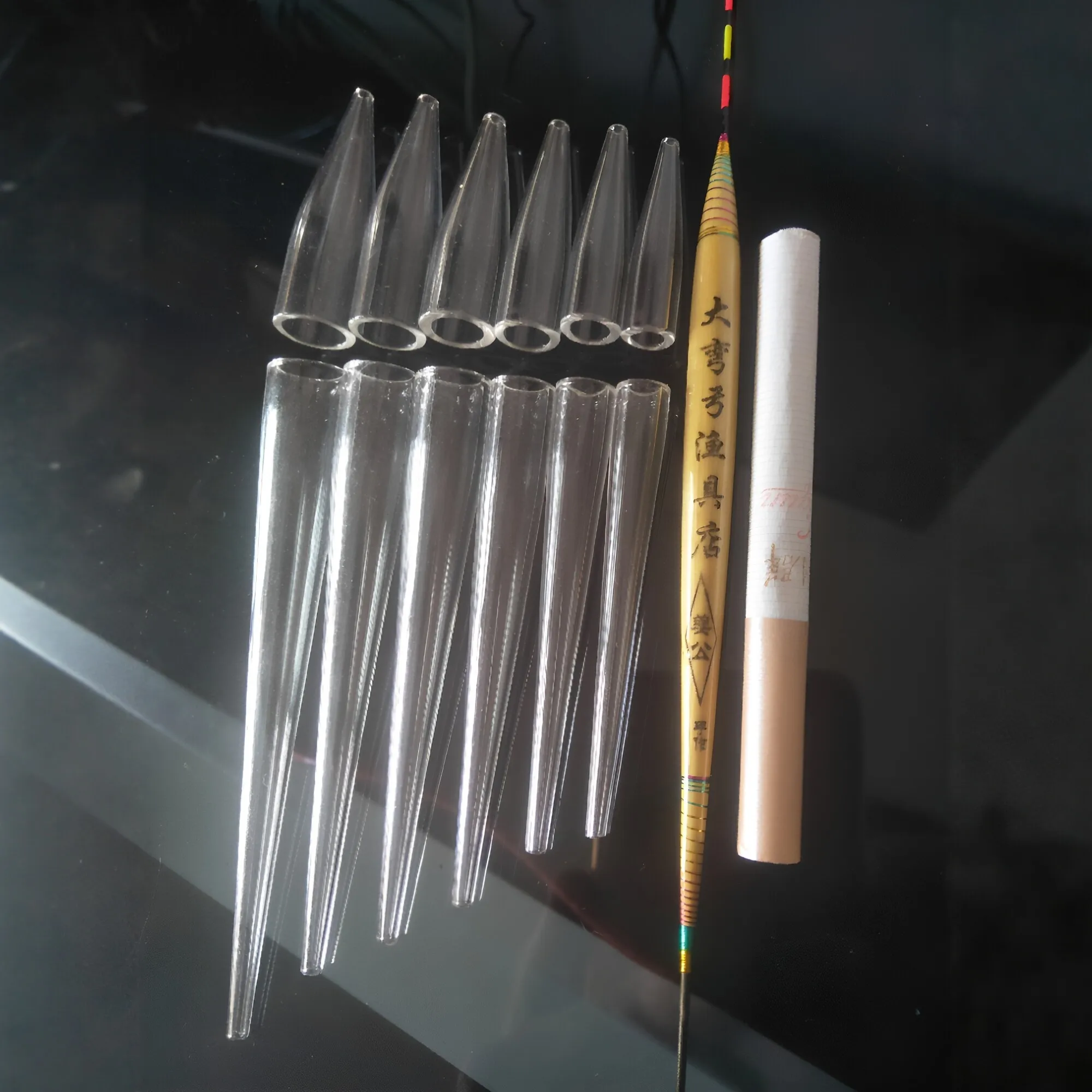 High Temperature Resistant Long Body Fish Float Shaping Tool Glass Float Feathers Shaping Tube DIY Fishing Gear Ocean River Lake