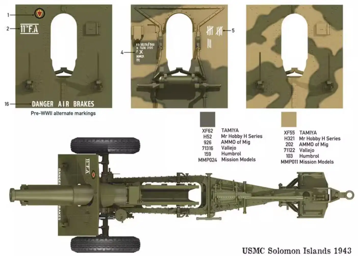 DAS WERK DW35023 1/35 US 155mm Howitzer M1918 Plastic Model Kit