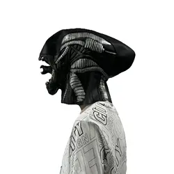 Halloween Outfit Alien/Xenomorph Role Play black mask Cosplay horror monster Costume adult Halloween monster