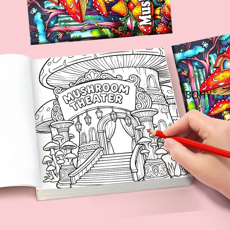 1 Fantasy Secret Realm Themed Coloring Album 24 Pages Adult Leisure Decompression Coloring Painting Enthusiasts' Color Practice