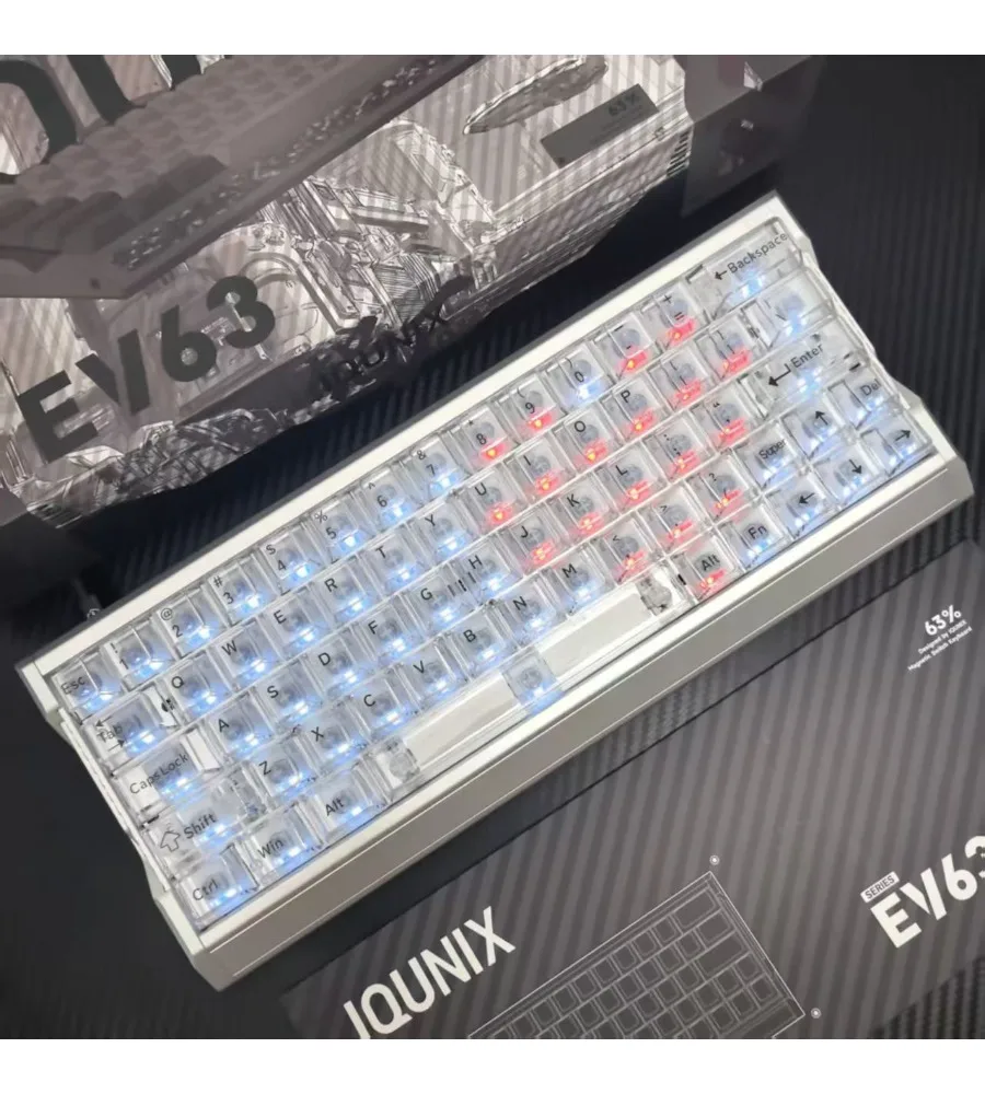 Glacier White PC Transparent Keycap Night Demon 68 Little Bee Mage Wooting0 Tarantula Mechanical Keyboard