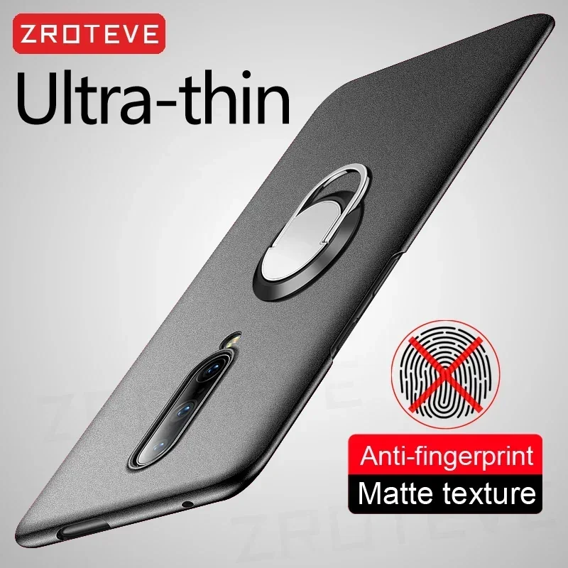 One Plus 7 Pro Case ZROTEVE Ring Holder Hard PC Frosted Cover For OnePlus 7 8 6 T 6T 8T 7T 9 R 9R 9RT Oneplus8 Oneplus9 Cases