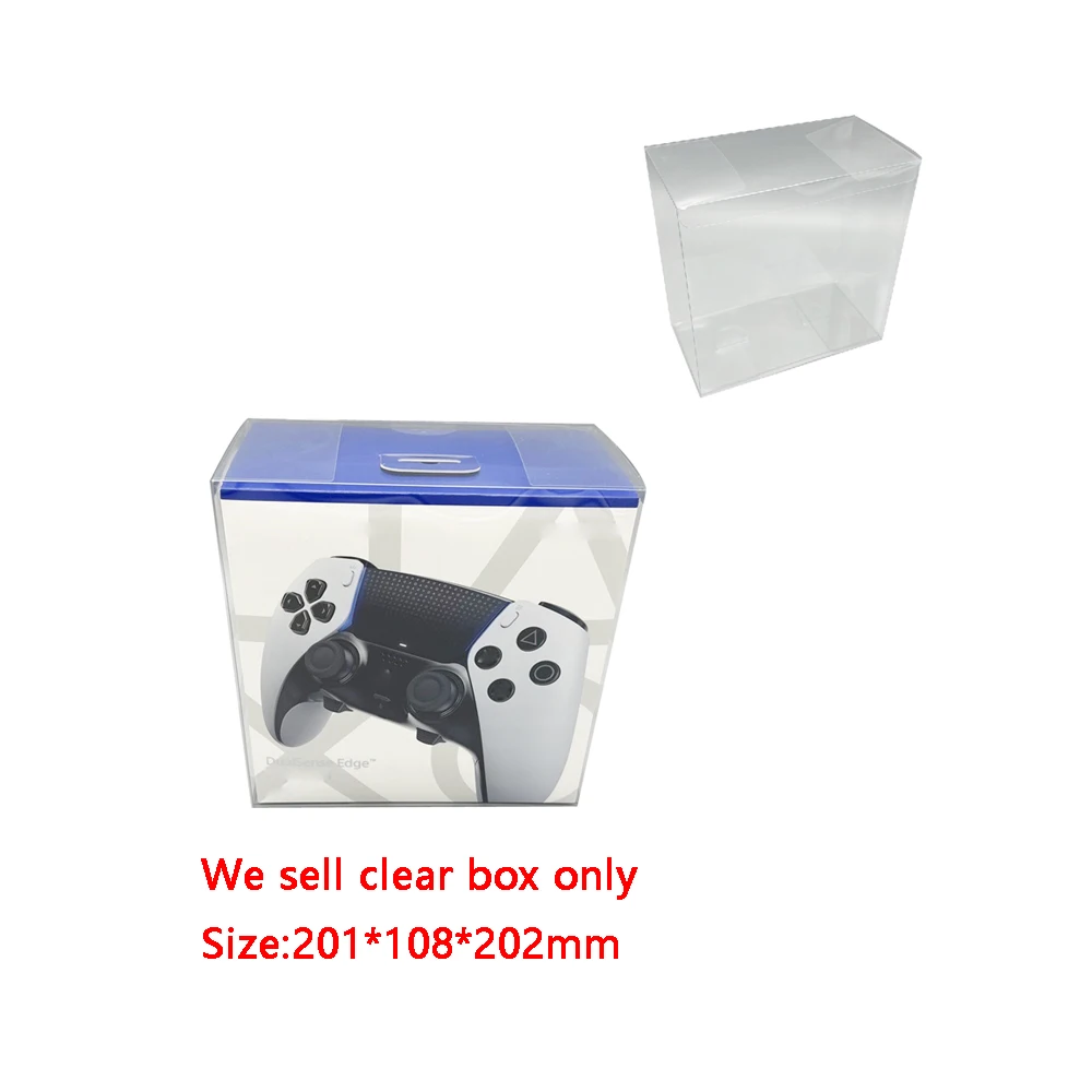 Transparent  PET cover Case For PS5 DualSense Edge elite game controller colorful box storage display Collection case