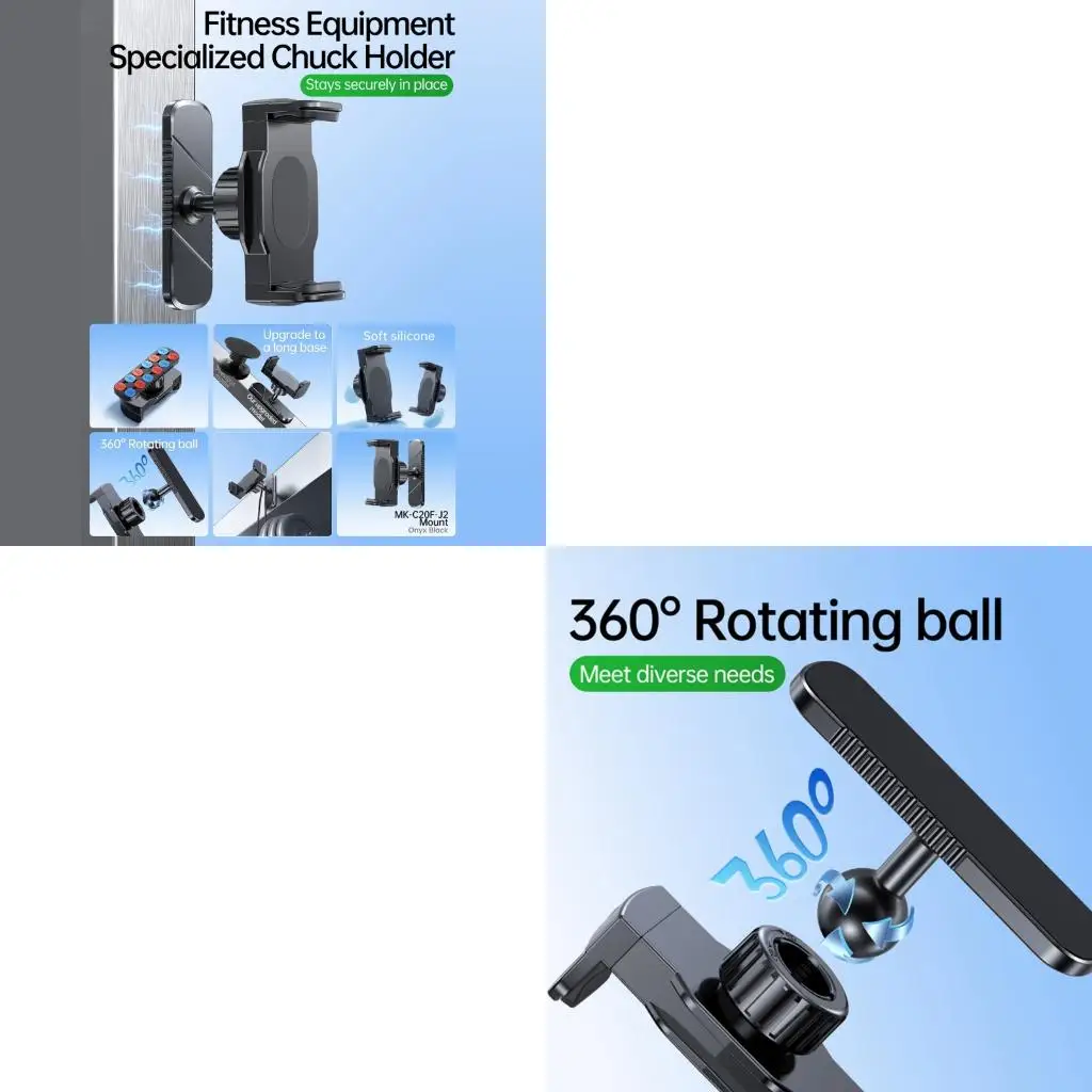  Portable Gym Phones Holder with N52 Magnet Suitable for 4.5 to 7 Inch Smartphones
