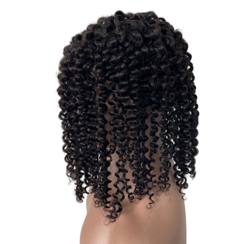 16 بوصة شعر بشري عذراء برازيلي # اللون الطبيعي غريب مجعد 6x8 توبر أحادي للمرأة السوداء #4