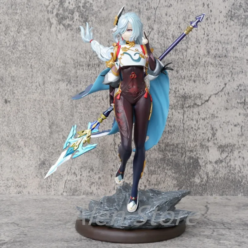 Animation Surrounding Genshin Impact Shenhe Figure Beautiful Girl Game Lilue Scene Royal Sister Decorative Model Creative Gift