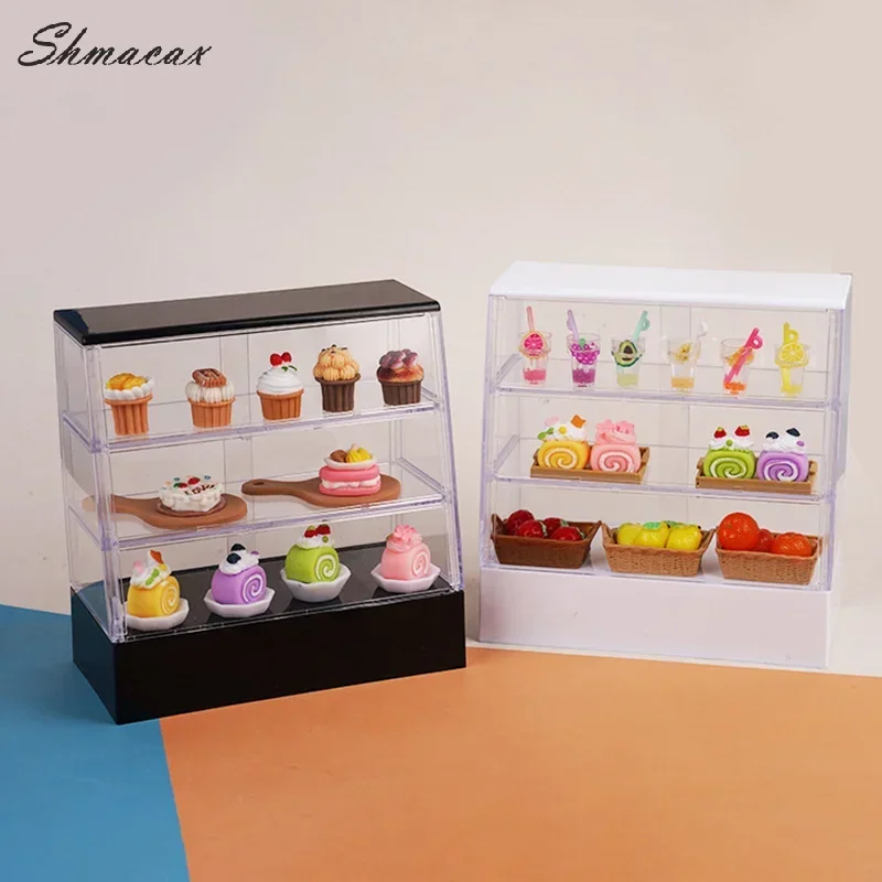 

Dollhouse Miniature Cake Store Decoration Bakery Stand Display Food Model Play House For Girl Gift Kitchen Toy