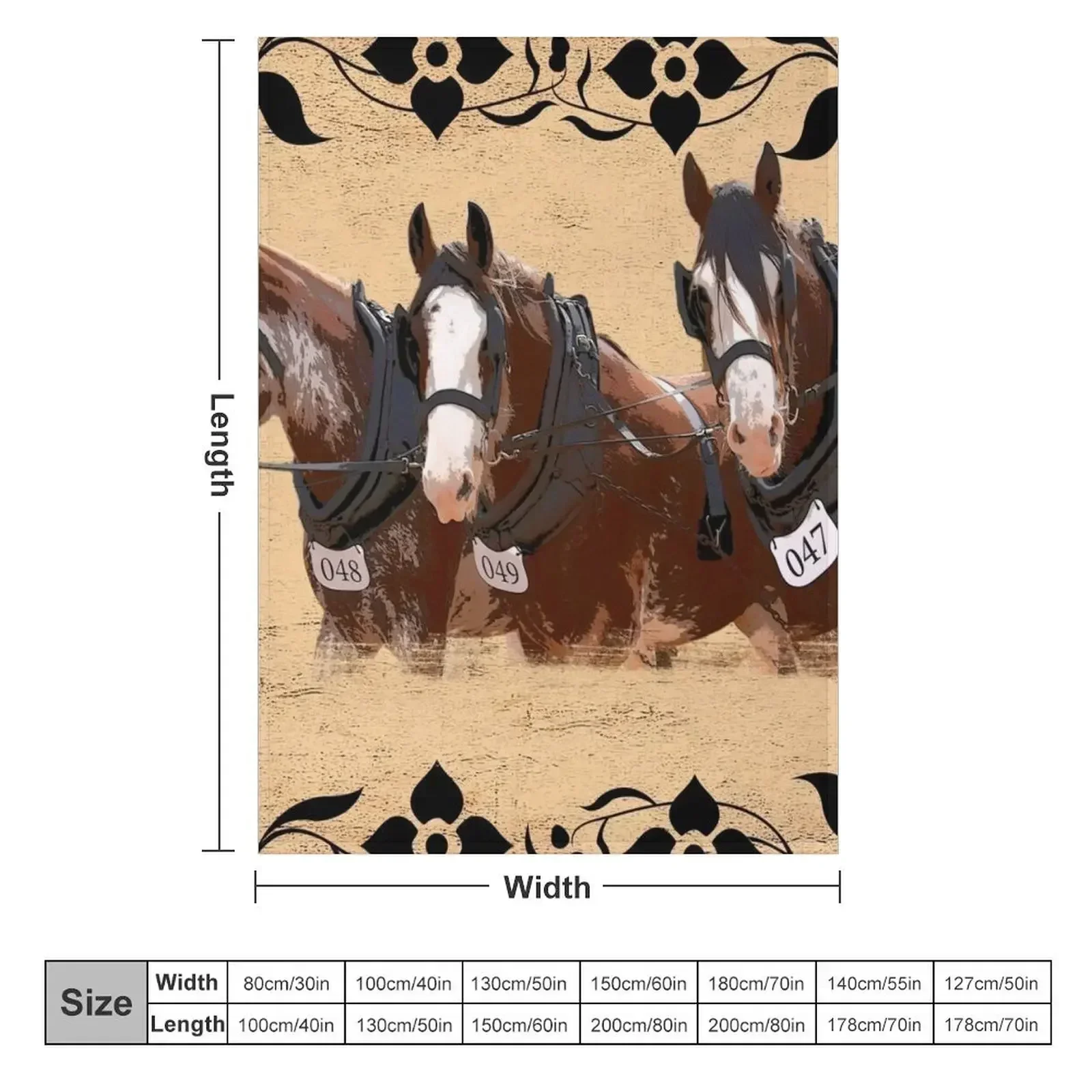 HEAVY HORSES, CLYDESDALE HORSES Throw Blanket For Sofa Thin Luxury Designer Blankets