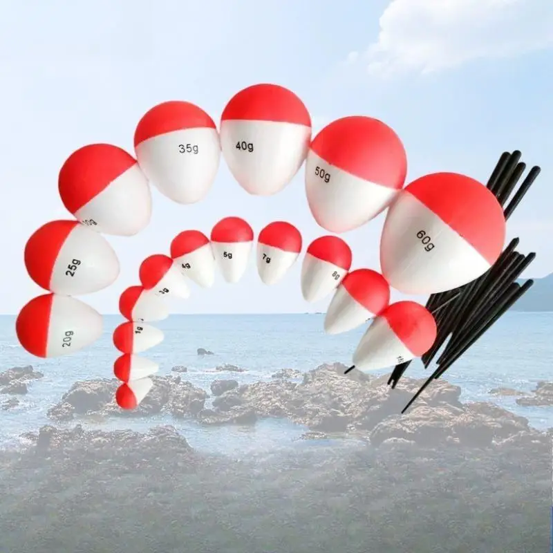 10Pcs Fishing Float Foam Fish Floats Drift Big Belly Drifts Long Casting Drifts 1g/2g/3g/5g/10g Buoy Flotador Gear Fishs Float image 6
