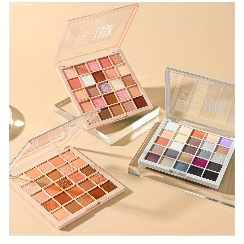 ミルクティーパール 25色アイシャドウパレット |   超微細グリッター＆マットアースカラー |   初心者向けのブレンド可能なフォーミュラ