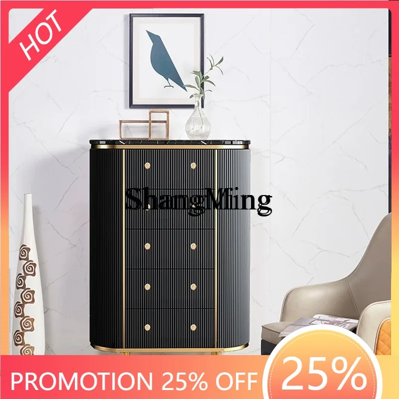 

CL simple modern light luxury marble storage bedroom living room by household three or four chest of drawers