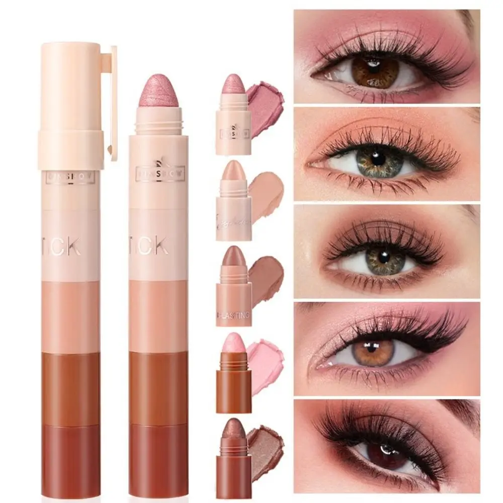 ใหม่ 5 in 1 อายแชโดว์ดินสอกันน้ําสีสูงอายแชโดว์ Crayon Moisturizing Matte Eye Highlighter ปากกาผู้หญิง