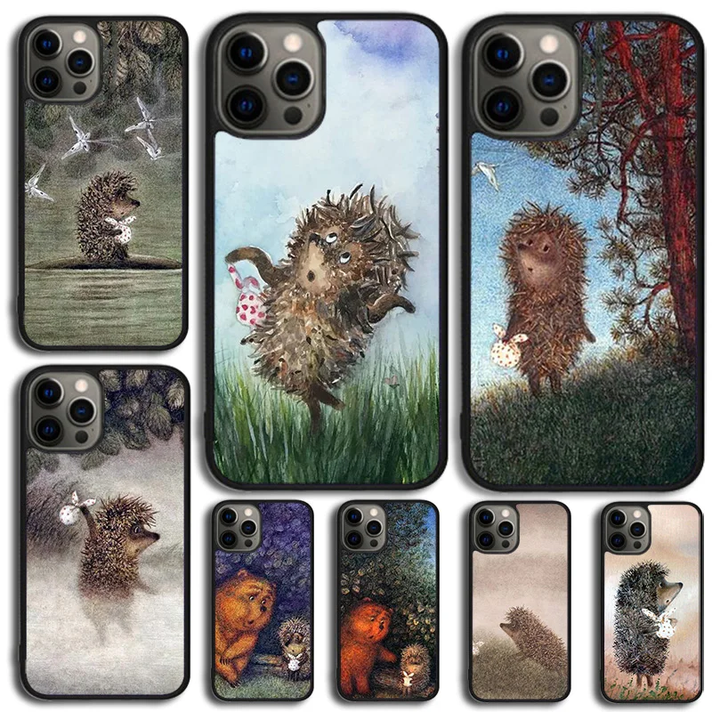 Hedgehog in the Fog Phone Case For iPhone 14 15 16 13 12 Mini Max Cover For Apple iPhone 11 Pro Max 6 8 7 Plus SE2020 Coque