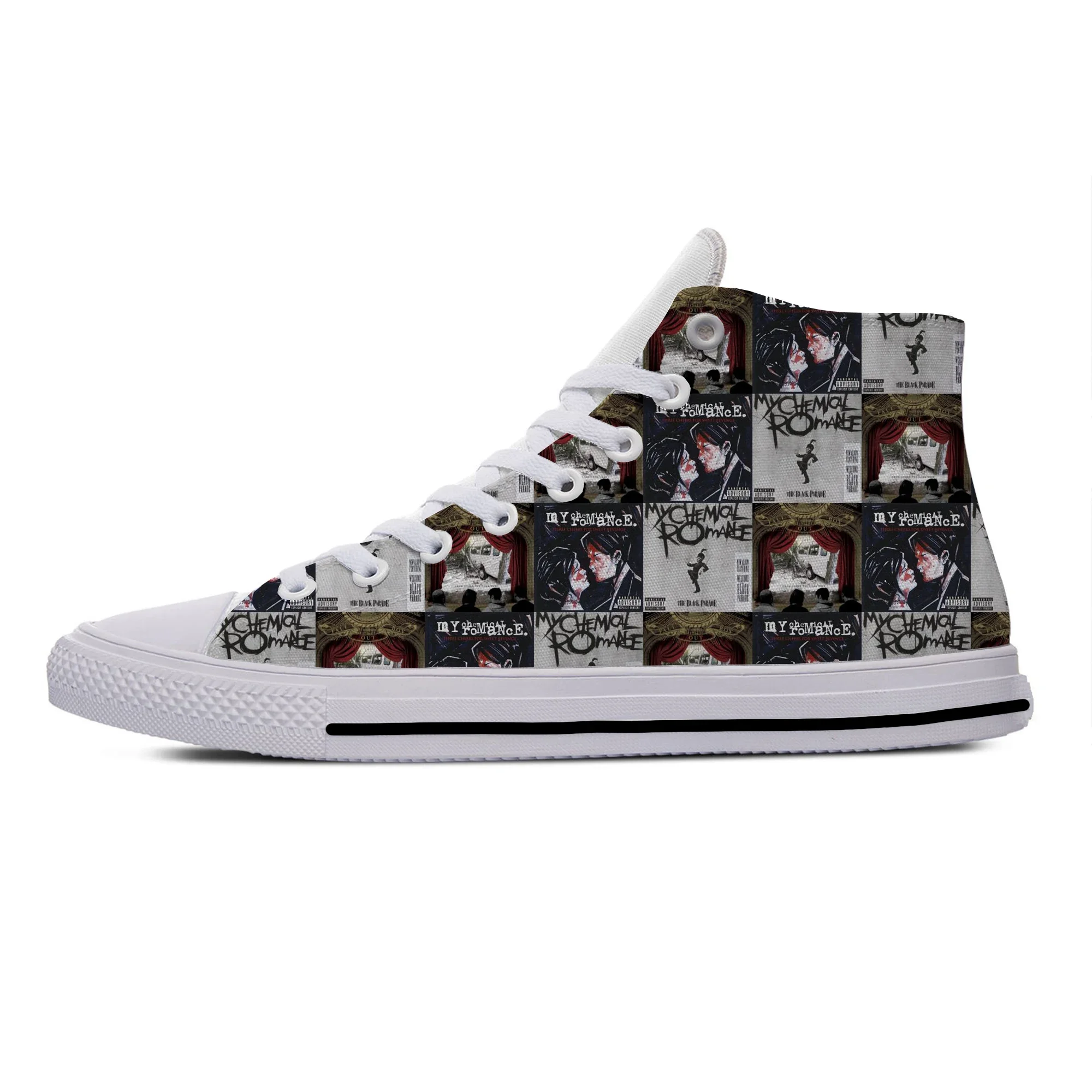 Hot Summer My Chemical Romance MCR Rock Band Funny Casual Shoes High Top Lightweight Men Women Sneakers Custom Board Shoes