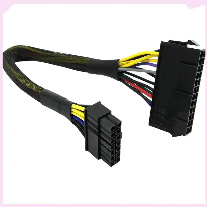 B24B 5X 24 Pin To 14 Pin ATX PSU Main Power Adapter Braided Sleeved Cable For IBM For Lenovo PC And Servers 12-Inch(30Cm)