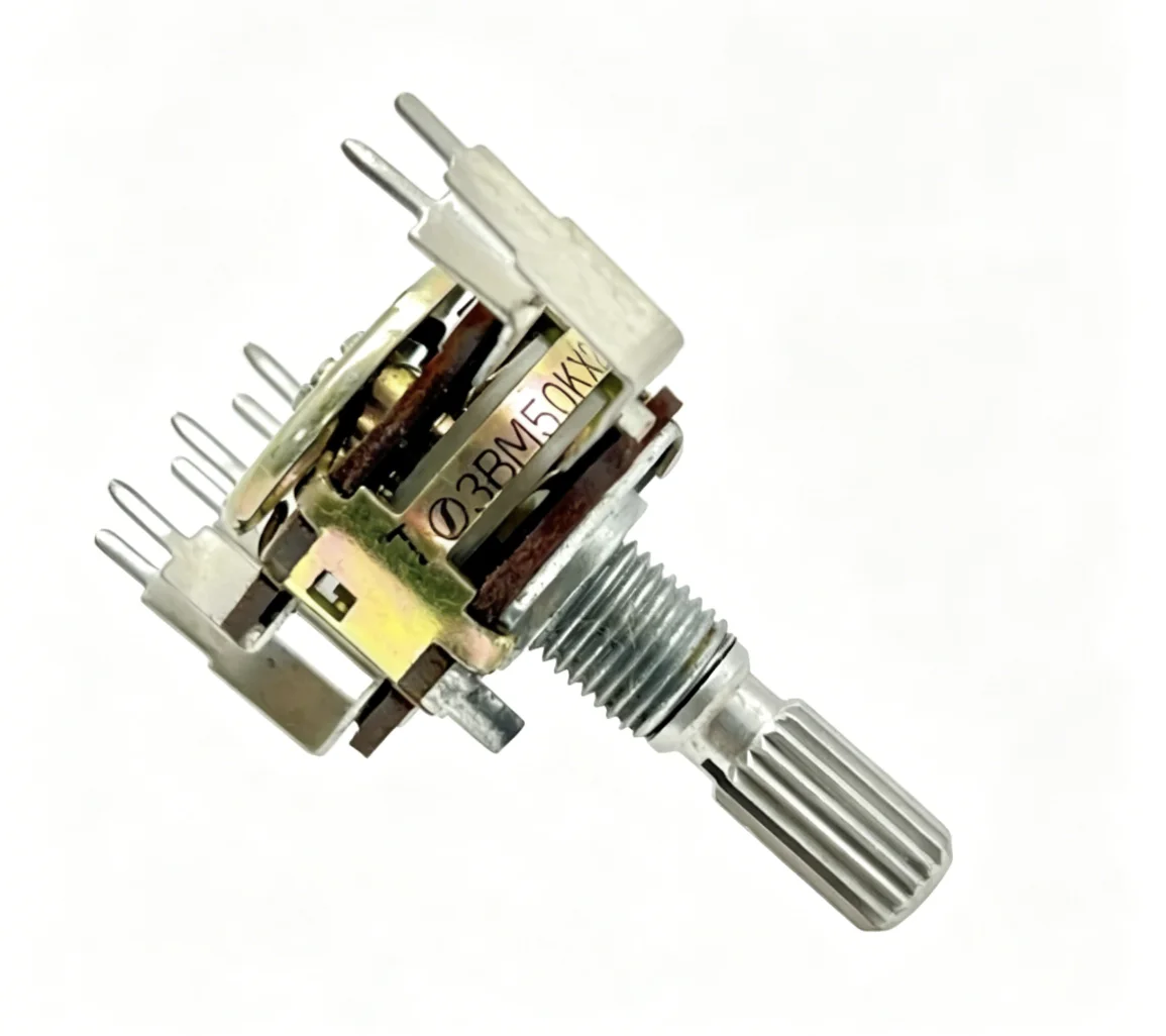 Vintage amplifier NOBLE RK16 dual potentiometer with tap 3BM50KX2 with center position shaft length 20 1