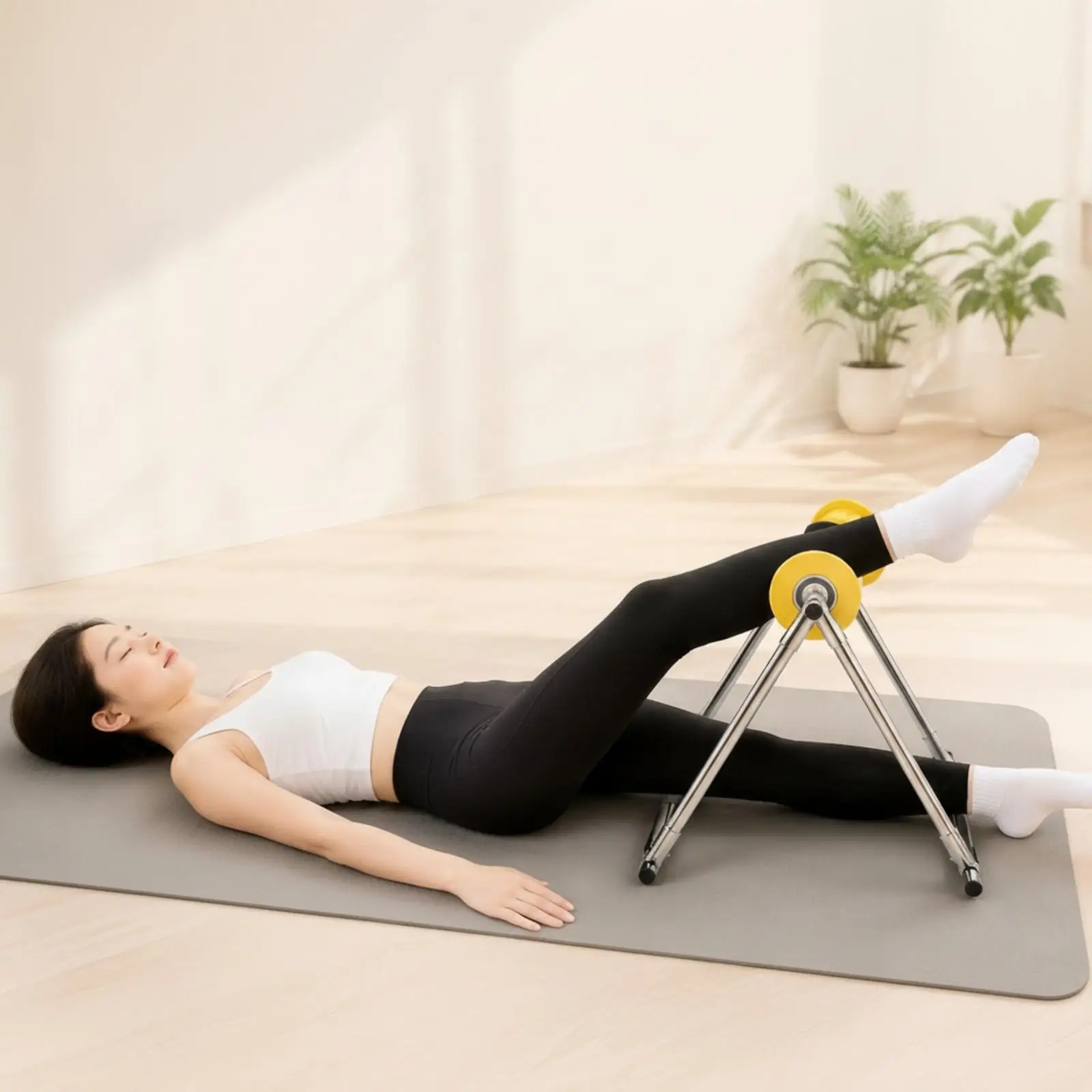 Muscle Roller Massager for Legs with Twin Textured Rollers and Ergonomic Handle for Deep Tissue
