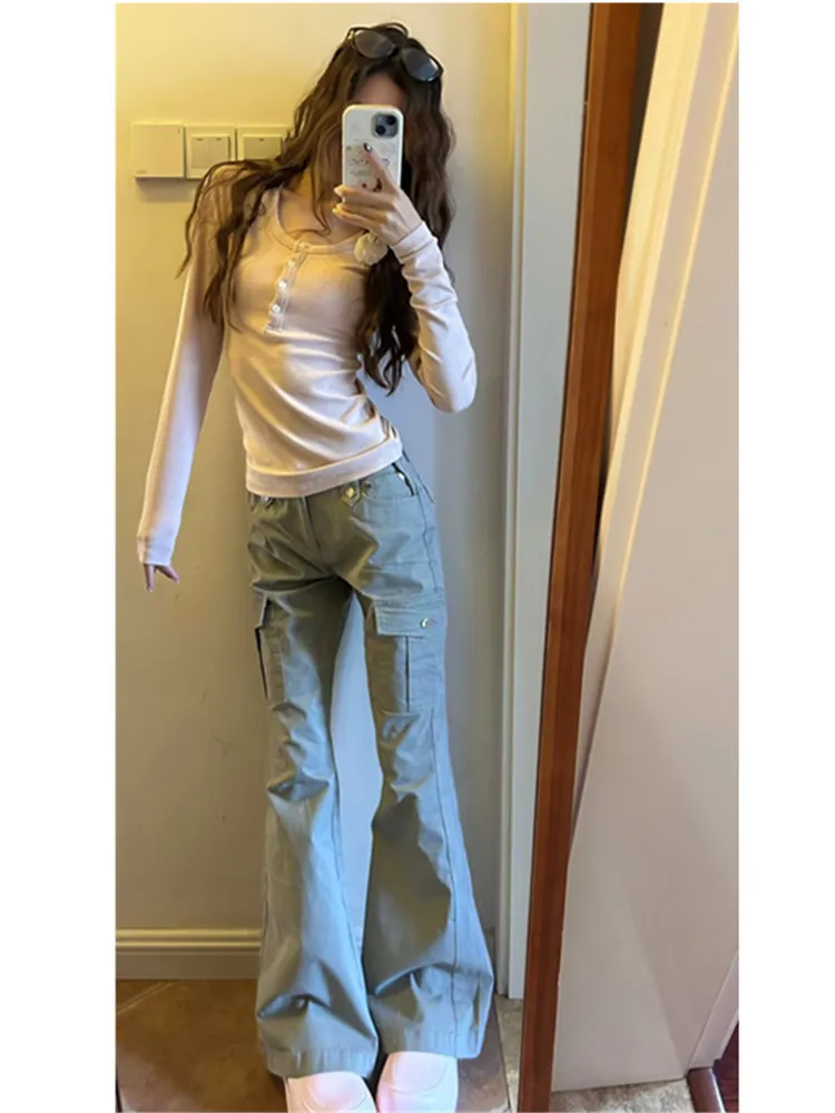 

Женские джинсы-клеш с низкой посадкой, утягивающие, модные, весна-осень, с высокой талией, в американском ретро-стиле