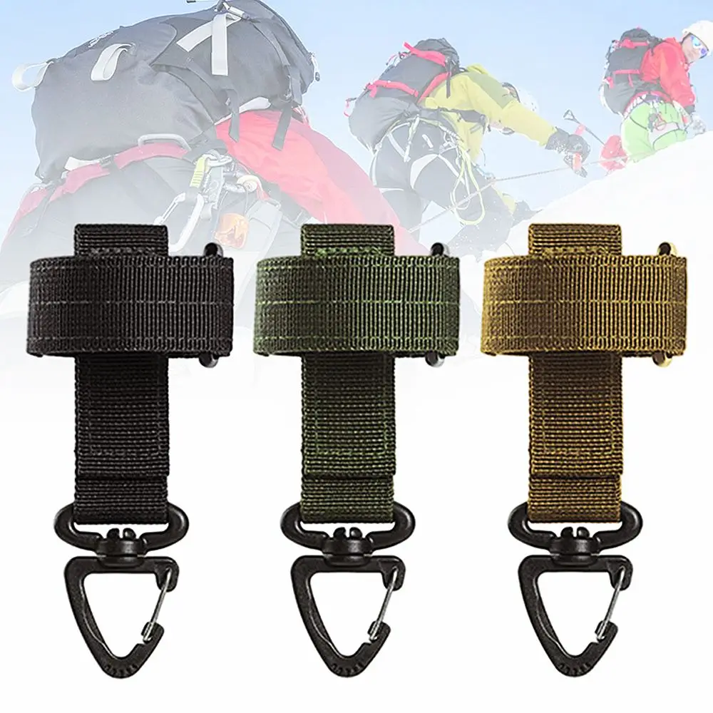 Accessories Molle Hook Hanging Buckles Outdoor Keychain Keyring Fixed Pocket Belt Storage Buckle Gloves Hook Gloves Rope Holder