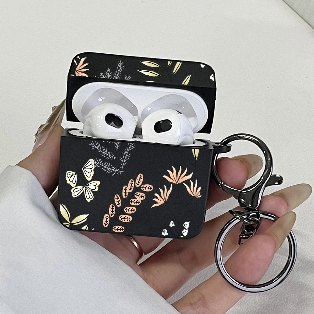 

Anime Leaf Pattern Earphone Case for AirPods Pro3/Pro2/Pro Case Bluetooth Headset Hard Case Protective Cover For AirPods 1/2/3/4