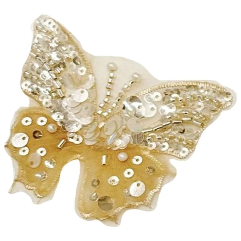 

Tulle Butterfly Patches Trimmings Jeweled Applique for Dress Curtain Accessories