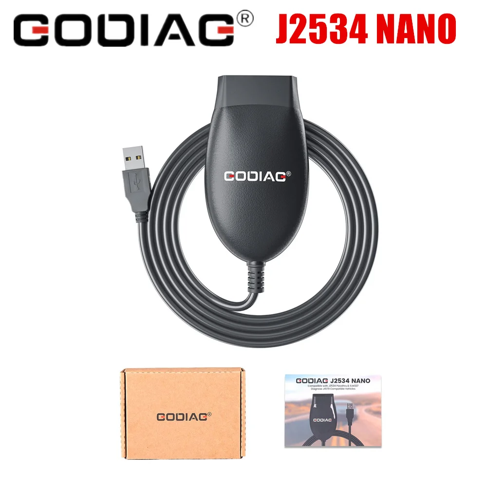 

GODIAG GD101 J2534 Passthru Diagnostic Cable for FordMazda/Honda/Toyota/Renault/Forscan/ScanMaster/SDD/PCM-Flash/ELM327/J1979