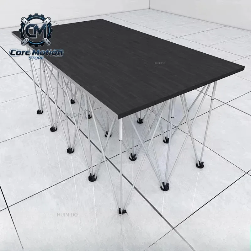 Adjustable 73-82cm Foldable Spider Leg  Stainless Steel Portable Work Desk Rack Sawhorse Support Quick Telescopic Workbench